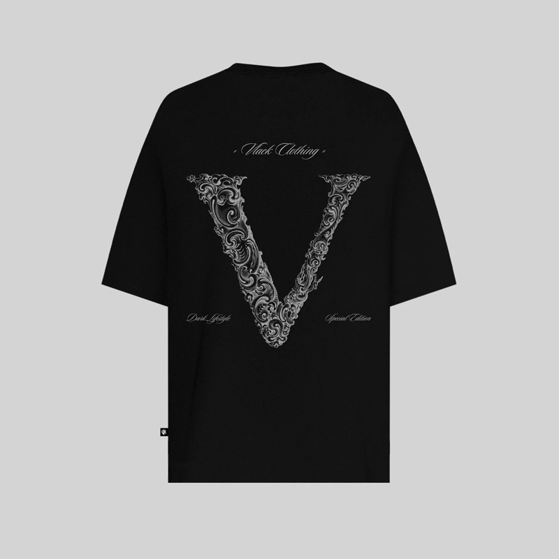 CAMISETA VLACK PLATINO OVERSIZE