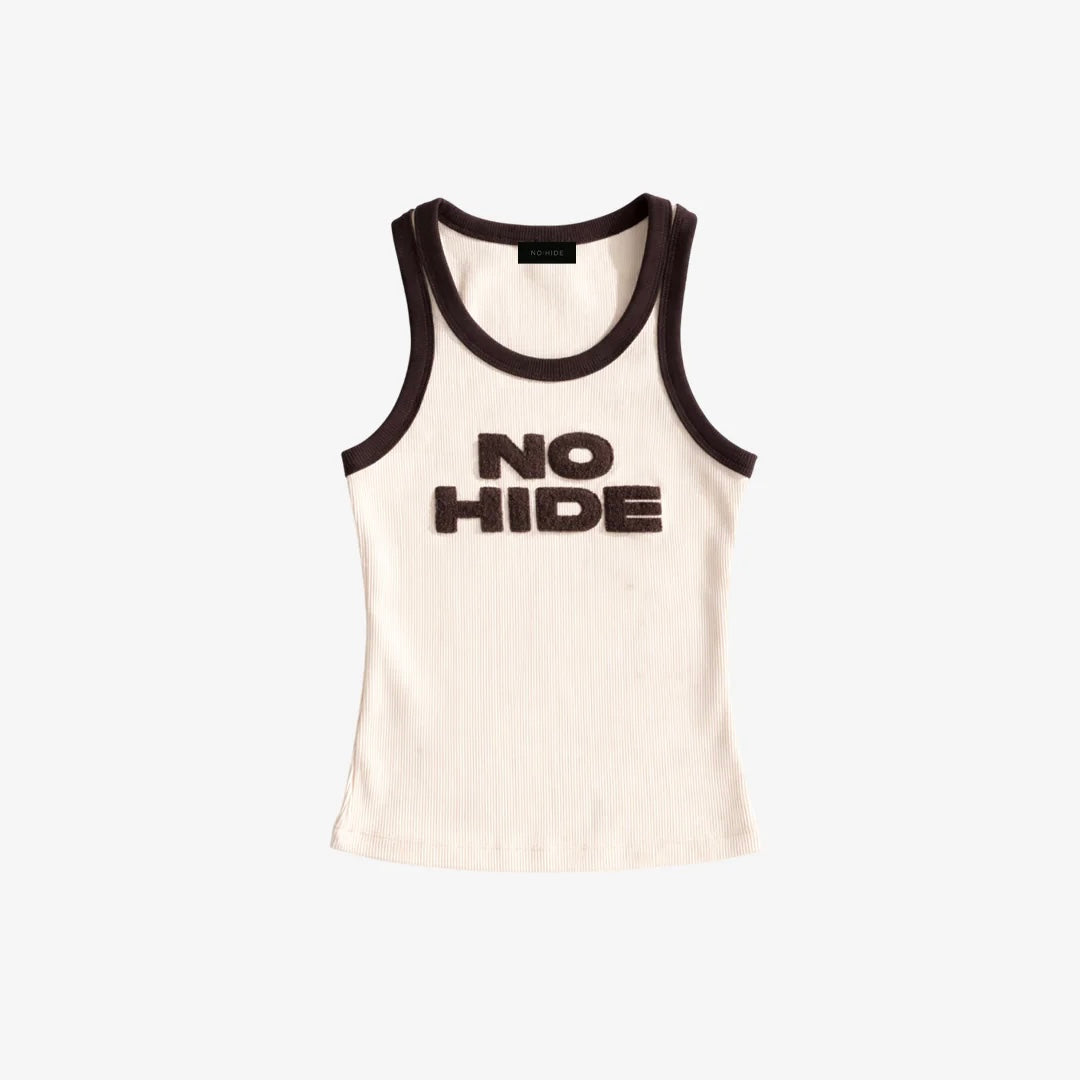 TANK TOP NO HIDE IVORY EMBOSSED