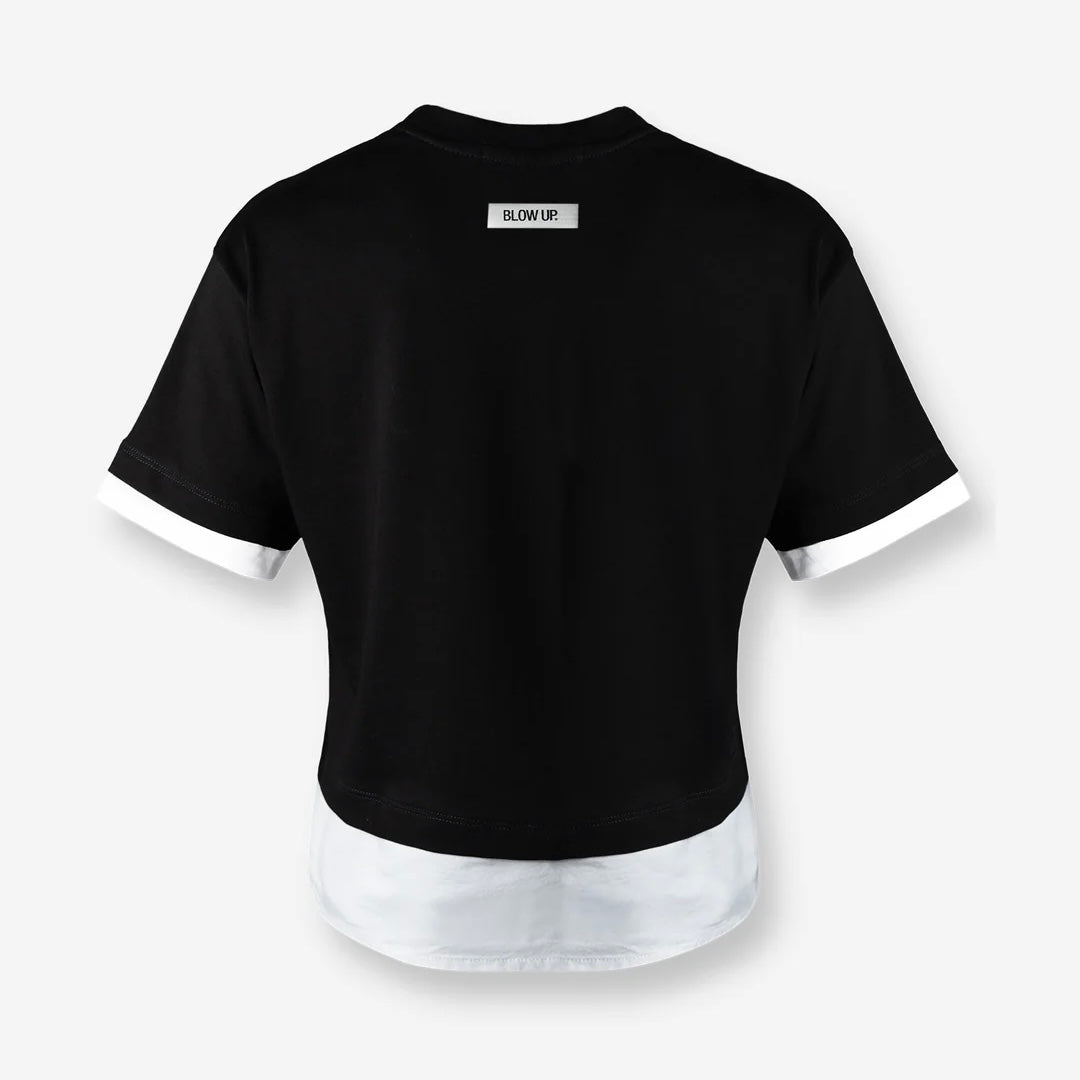CAMISETA BLOW UP MUJER DOBLE SLEEVE BLACK