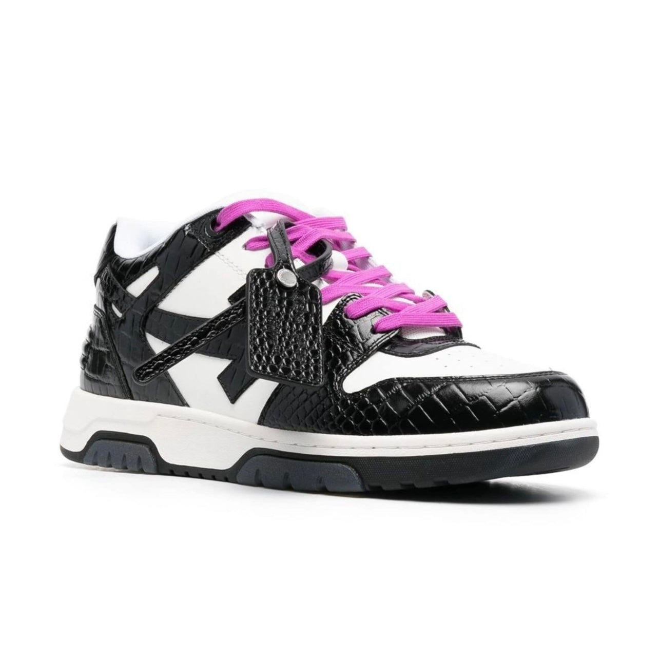 ZAPATOS OUT OF OFFICE CROCO PRINTED NEGRO FUCSIA