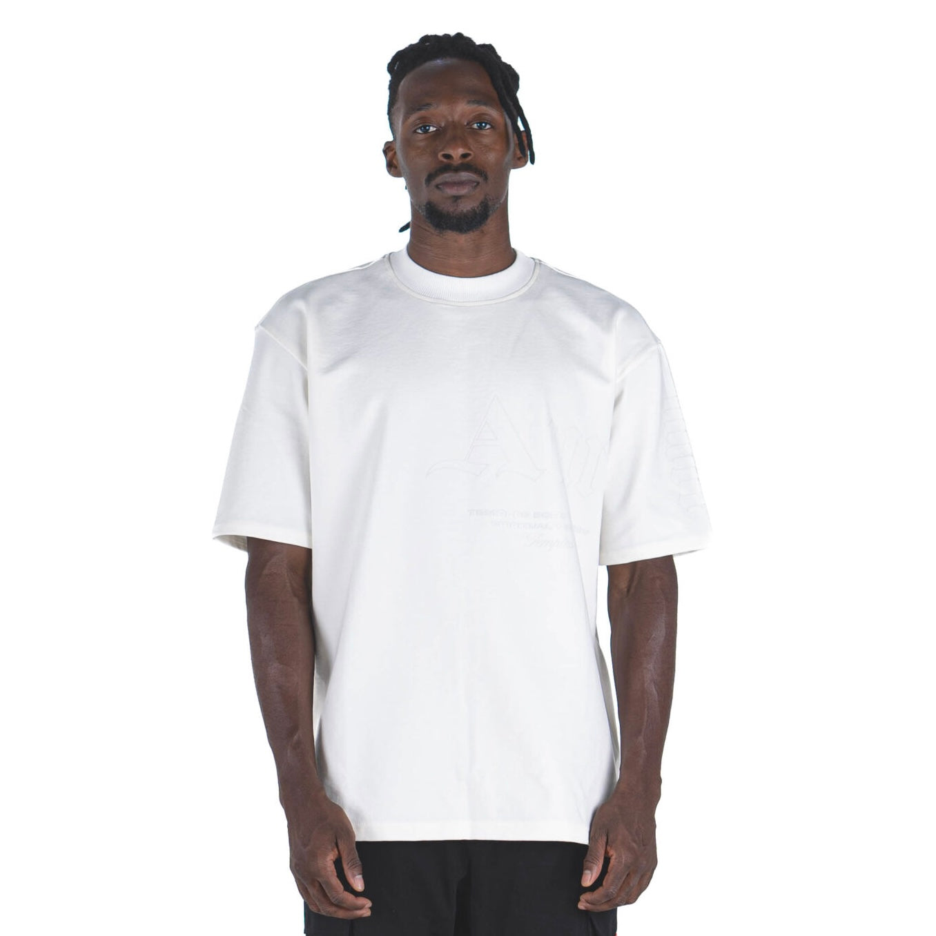 CAMISETA AURUM GOTHIC WHITE ON WHITE