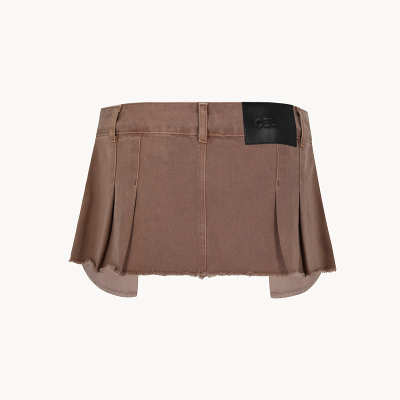 CELEIT MINI SKIRT BROWN