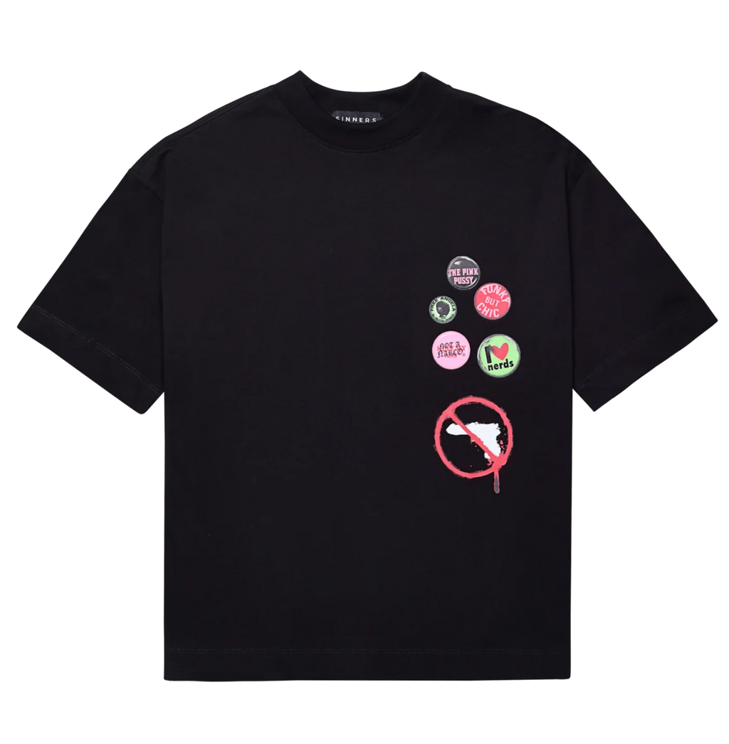 CAMISETA SINNERS STAMPS BLACK