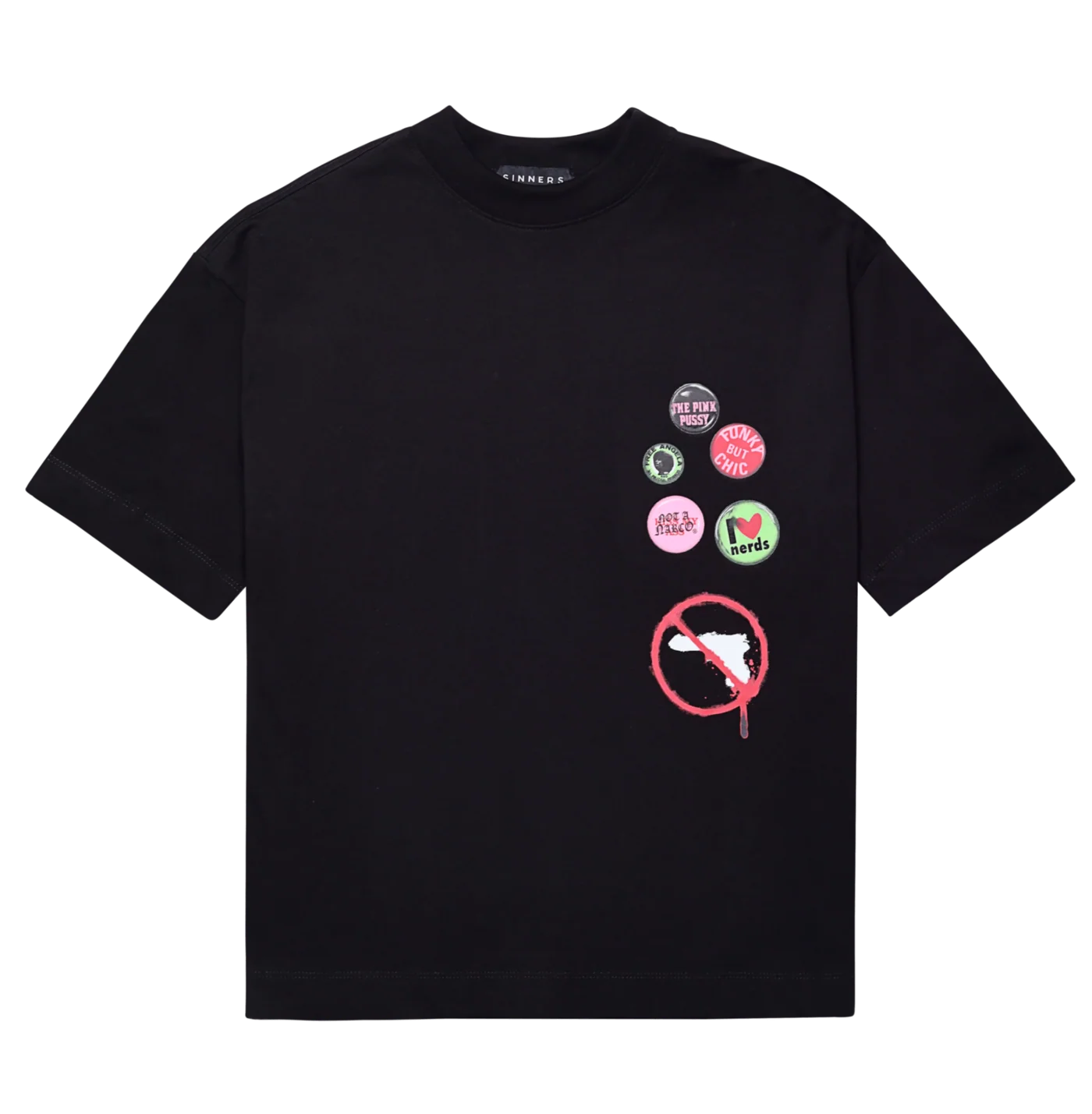 CAMISETA SINNERS STAMPS BLACK