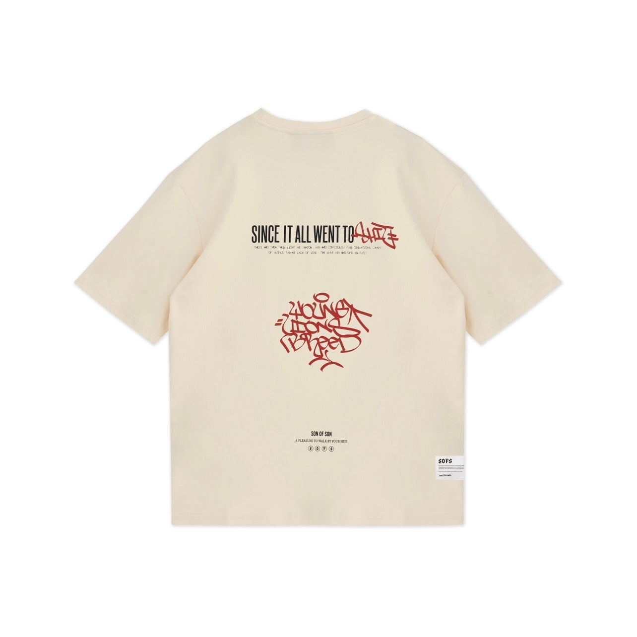 CAMISETA SON OF SON WHITE CREAM/RED