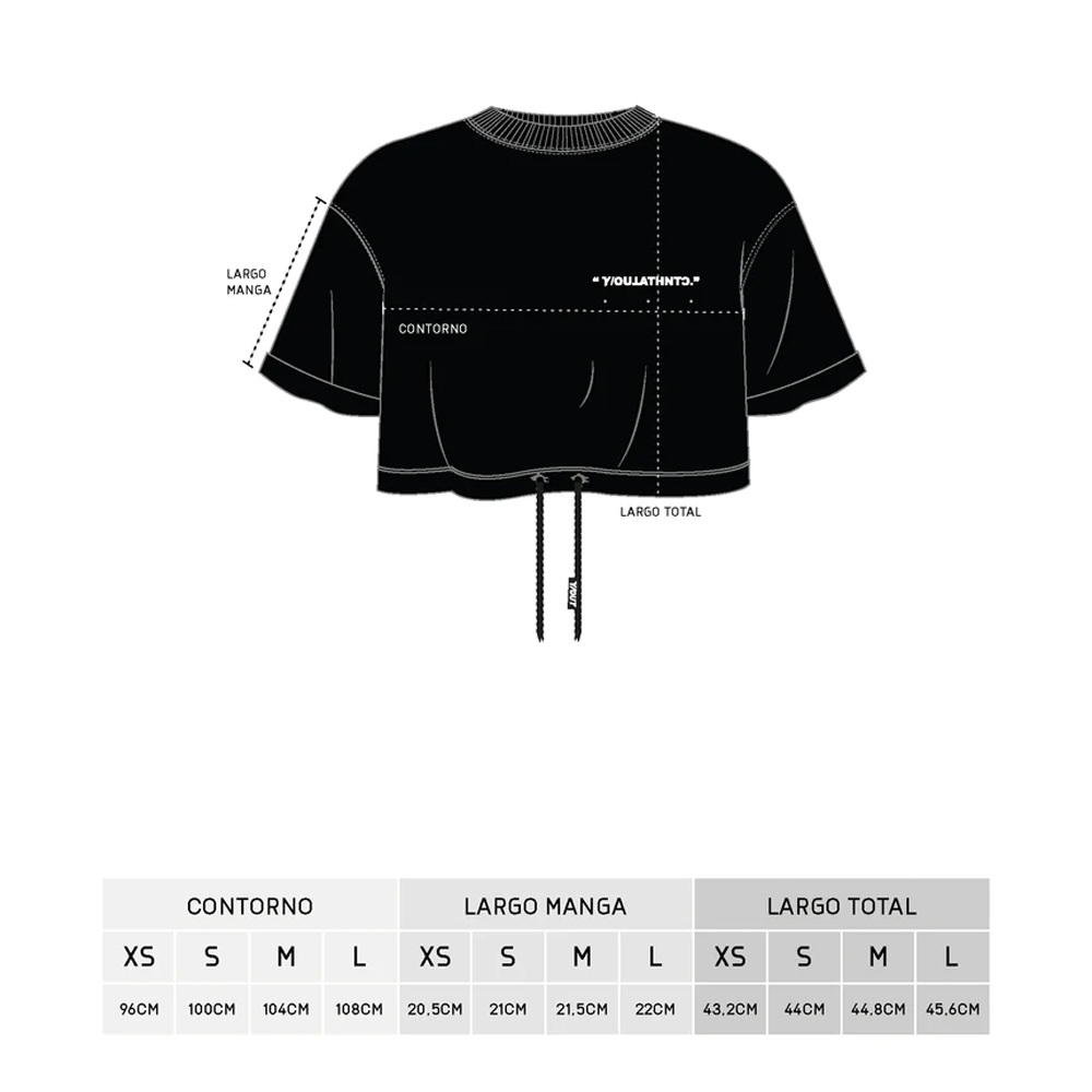 CROP TOP Y-OUT KNOT CROP NEGRO