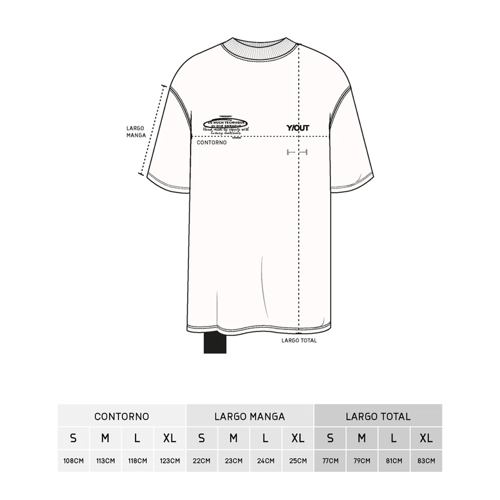 CAMISETA Y-OUT BLANCA SAMPLE T.