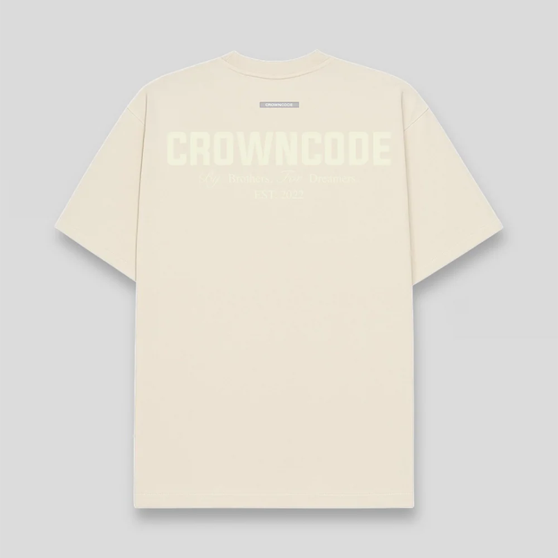 CAMISETA CROWNCODE  DREAMERS CREMA