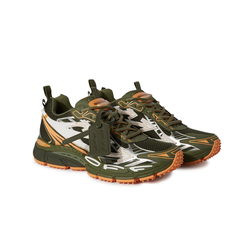 ZAPATOS OFF WHITE  RUNNER VERDE