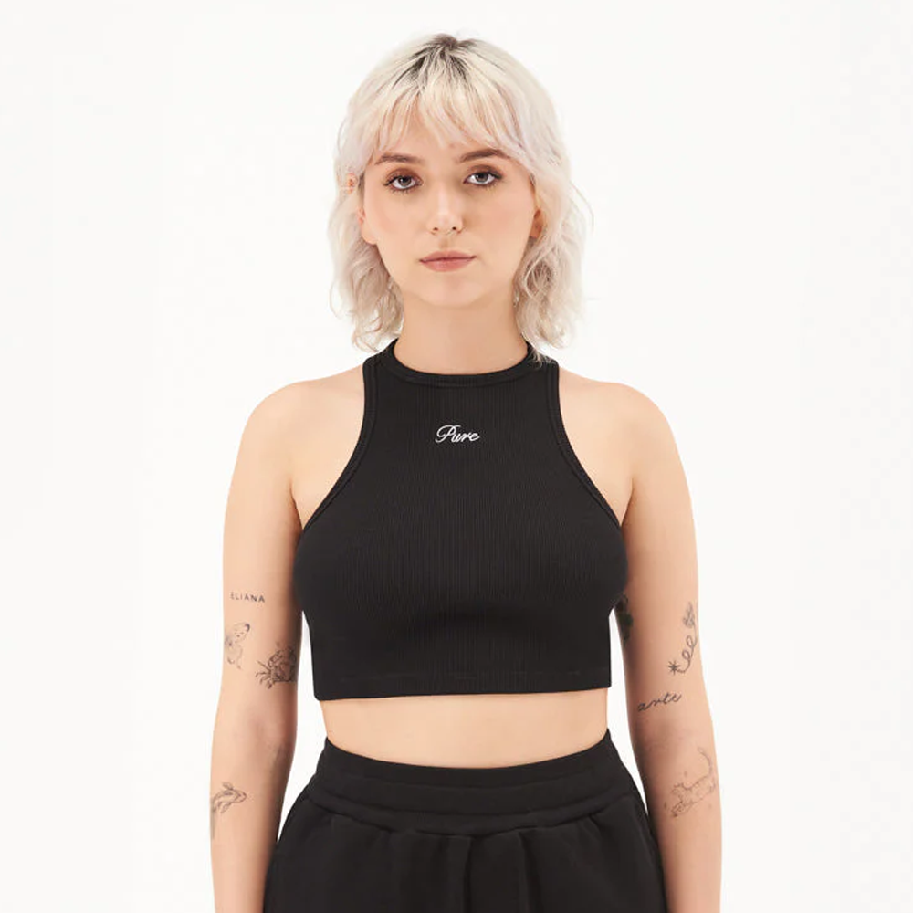 TANK TOP PURE RIB NEGRO