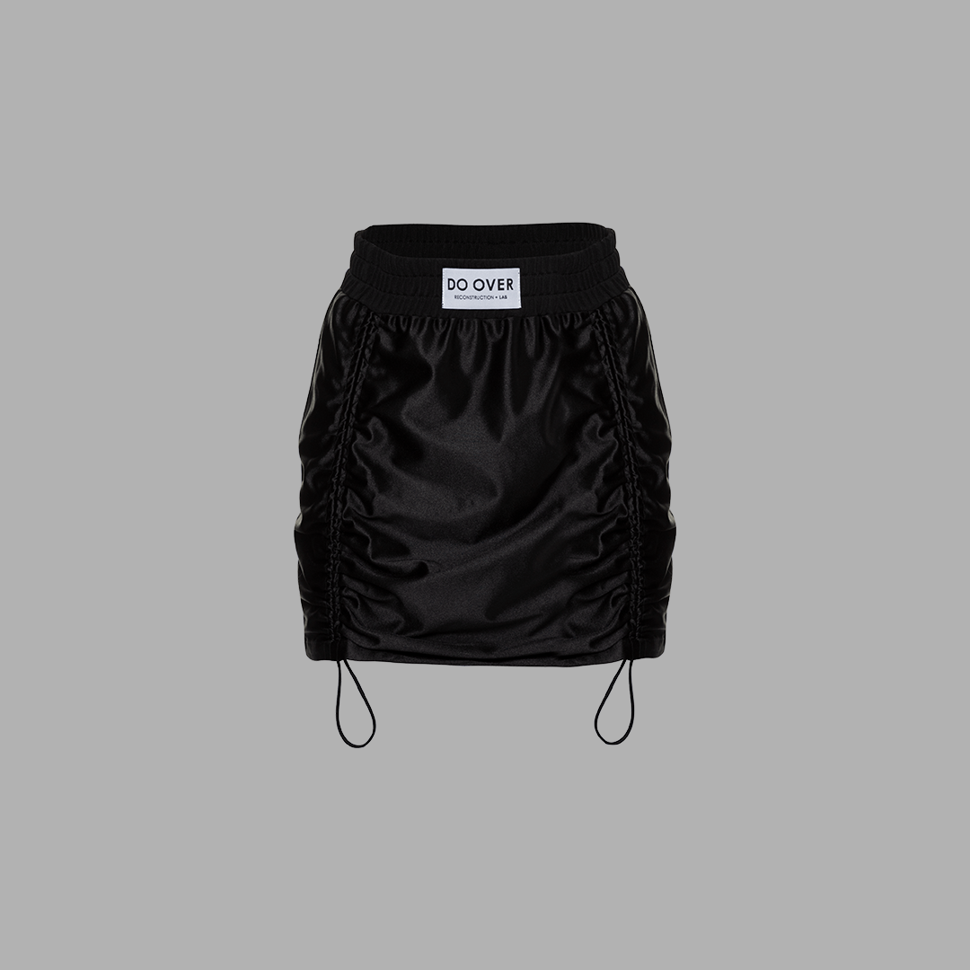 FALDA DO OVER LAB BLACK DRAWSTRING SKIRT