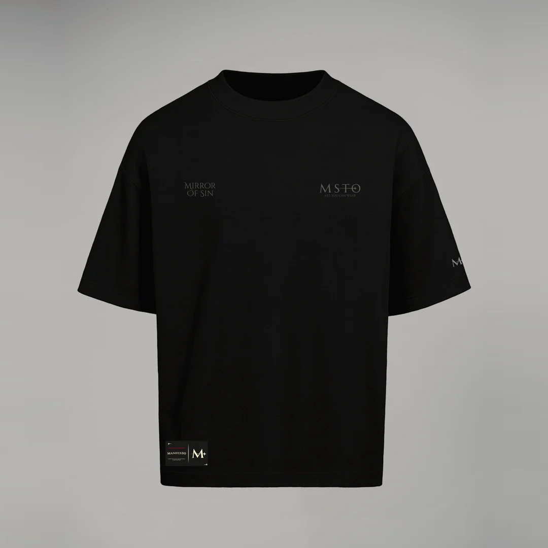 CAMISETA OVERSIZE BÁSICA MOF NEGRA