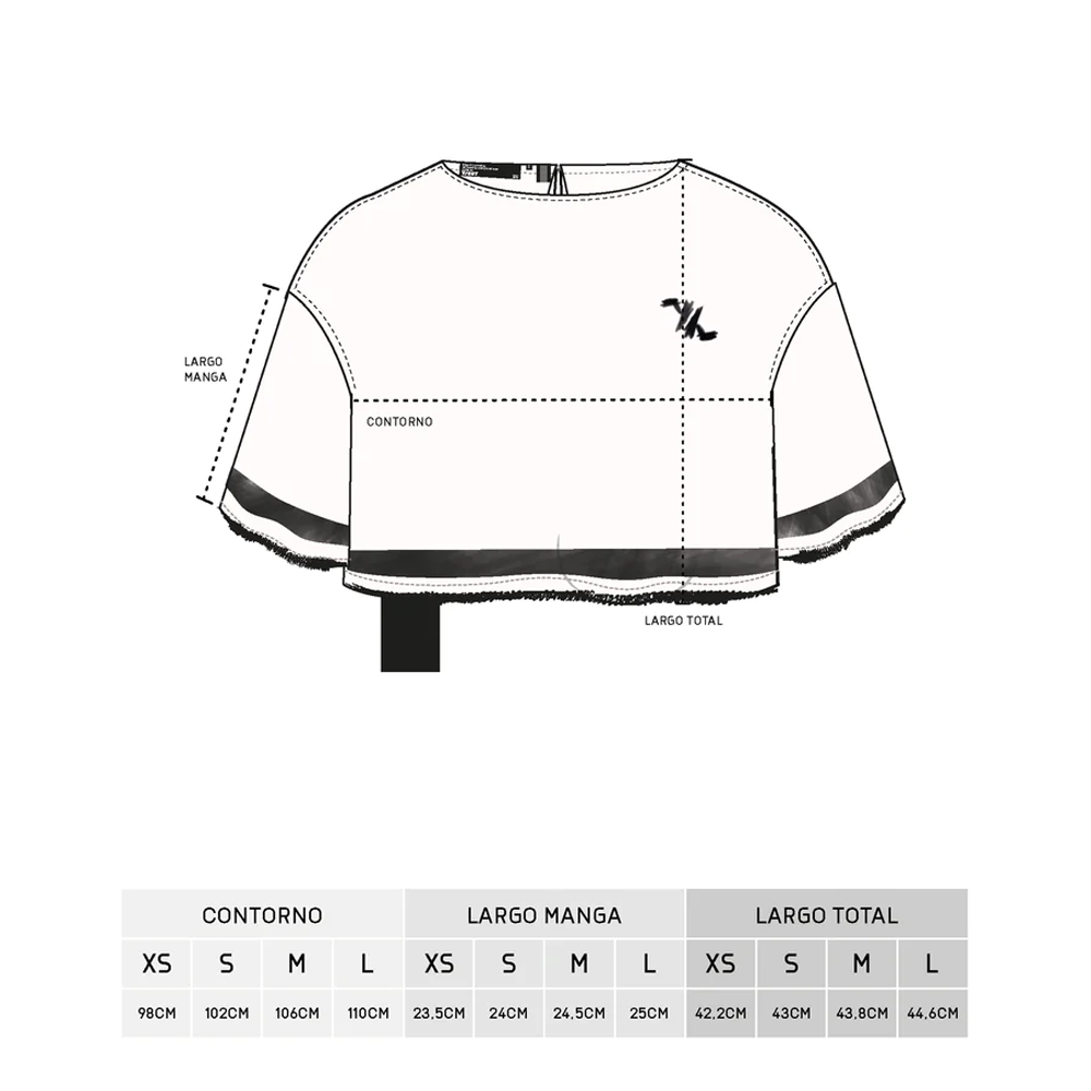 CROP TOP Y-OUT BLANCO CROPPED FLAT