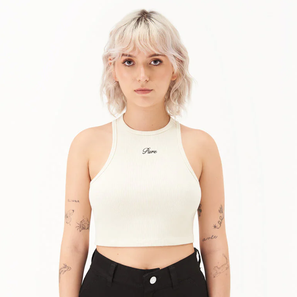 TANK TOP PURE RIB MARFIL