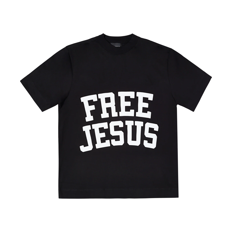CAMISETA SINNERS FREE JESUS BLACK