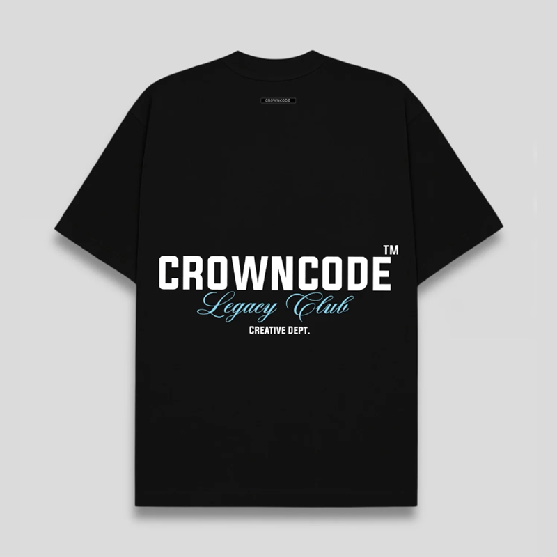CAMISETA CROWNCODE  LEGACY NEGRA