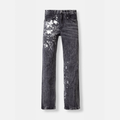JEANS REGULAR GLITTER CRAQUELADO