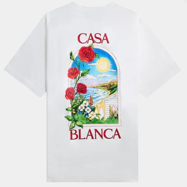 CAMISETA CASA BLANCA ROSAS