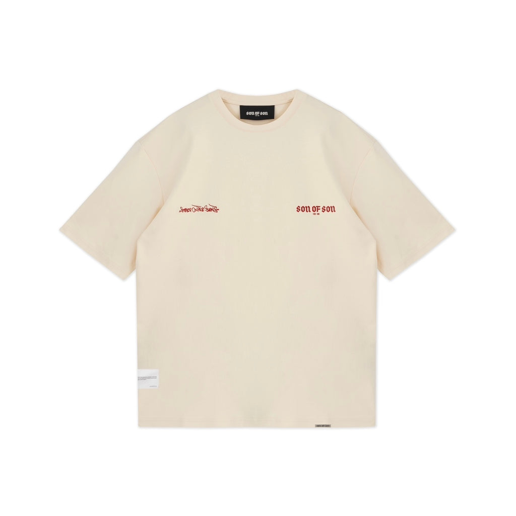 CAMISETA SON OF SON WHITE CREAM/RED