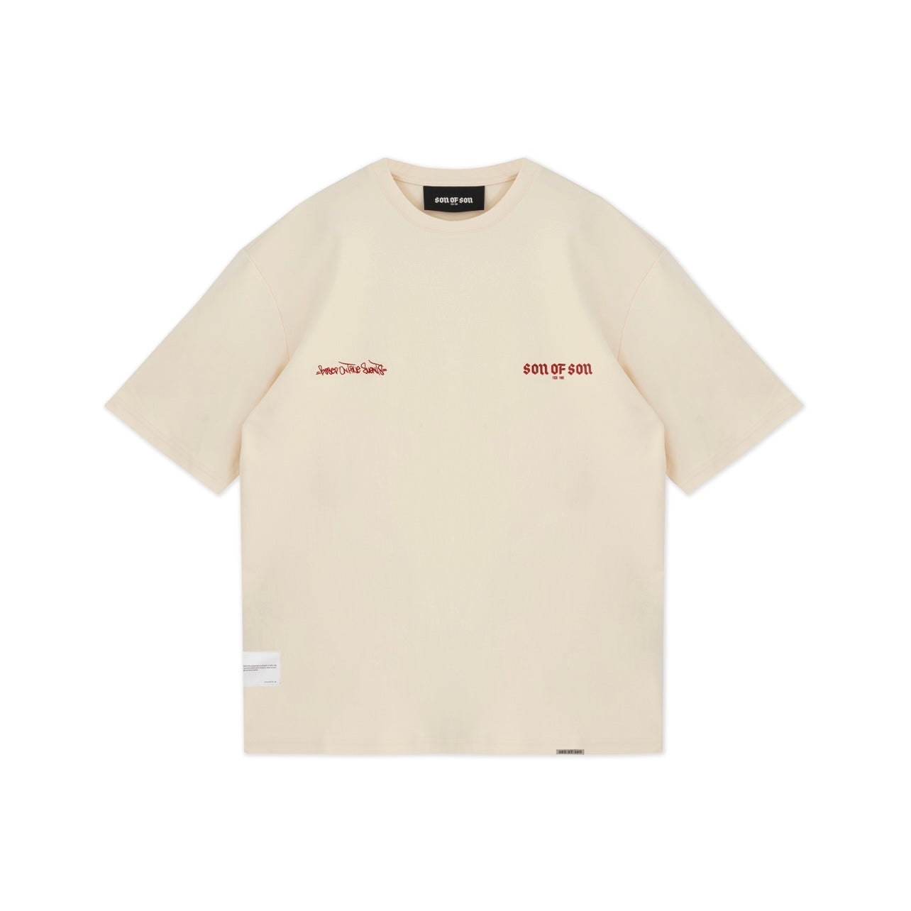 CAMISETA SON OF SON WHITE CREAM/RED