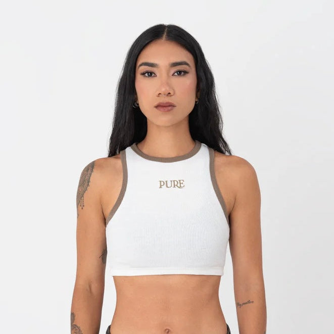 CROP TOP PURE CREMA BROWN