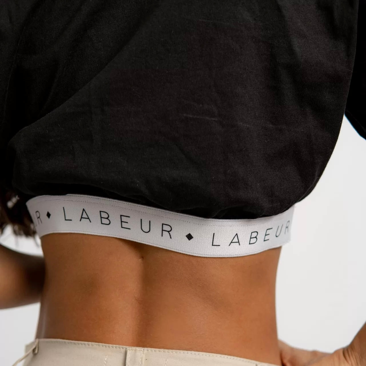 CROP TOP LABEUR OVERSIZE WMNS 14 NEGRO