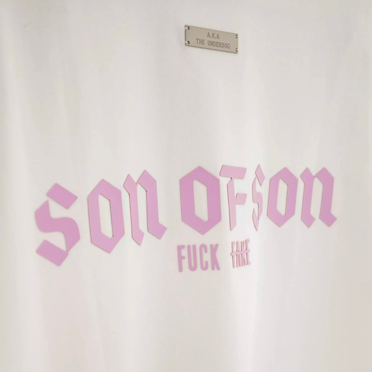 CAMISETA SON OF SON WHITE/ROSA