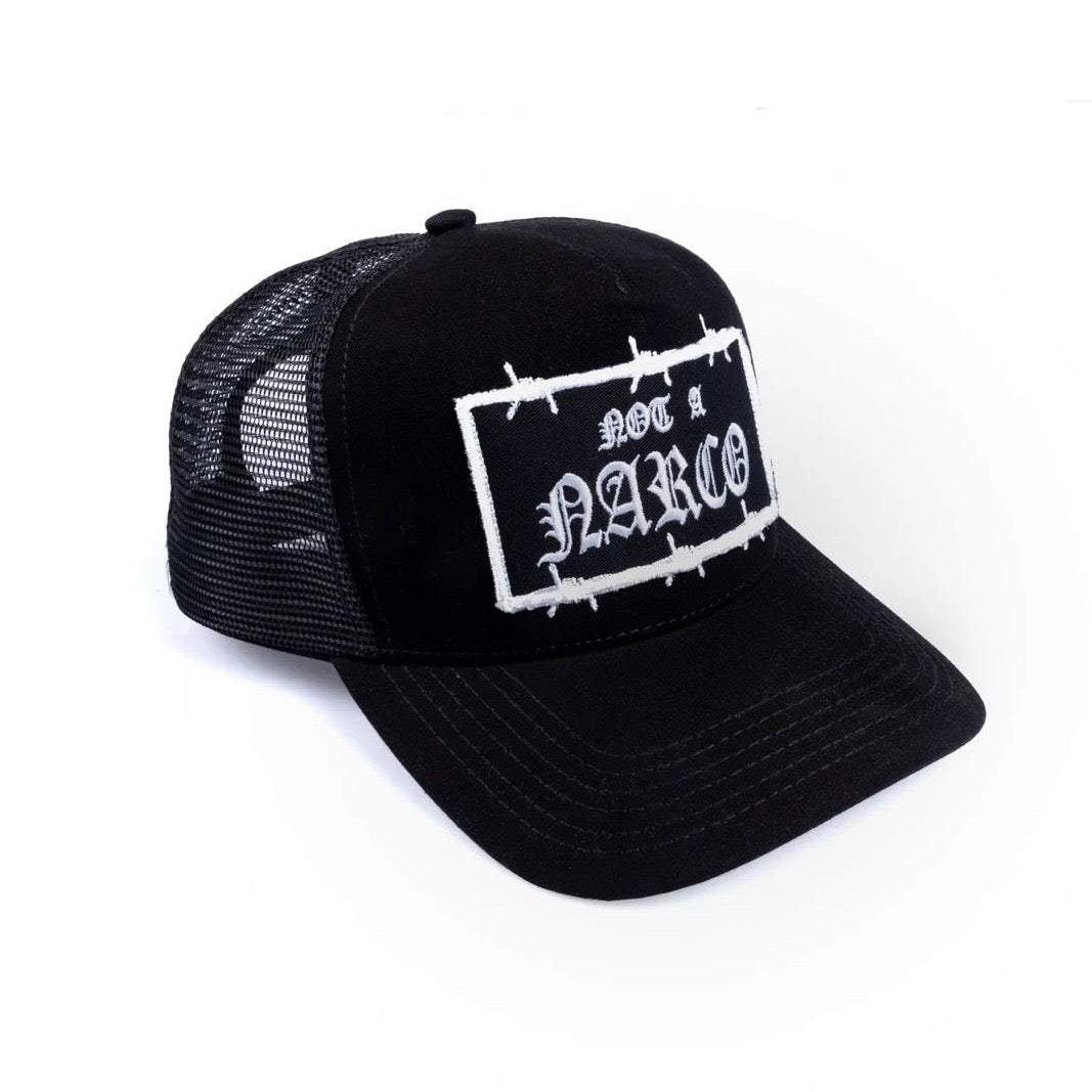 GORRA SINNERS NOT A NARCO BLACK CAP