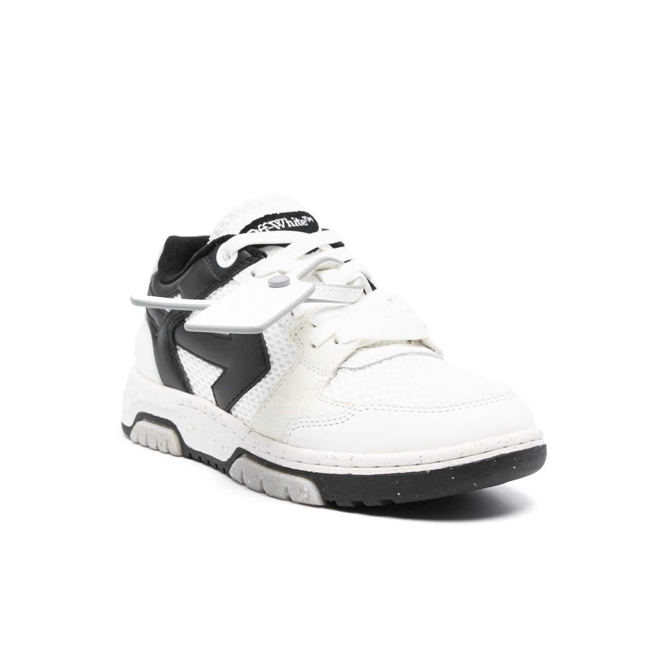 ZAPATOS OFF WHITE SLIM BLANCO/NEGRO FLECHA