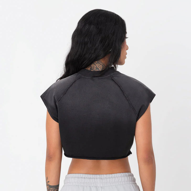 CROP TOP PURE BLACK WASHED