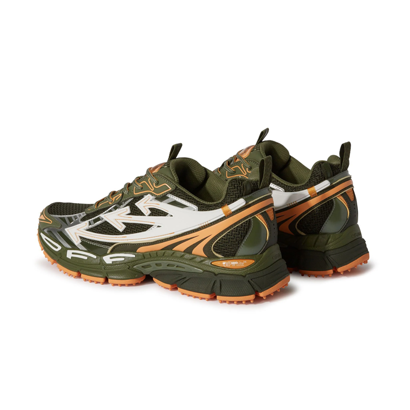 ZAPATOS OFF WHITE  RUNNER VERDE