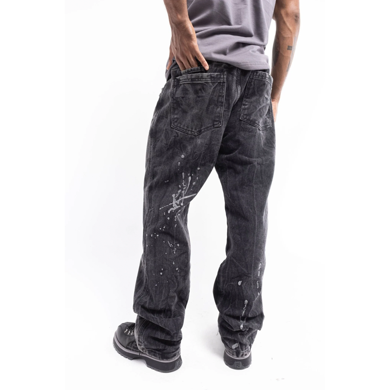 JEANS REGULAR GLITTER CRAQUELADO