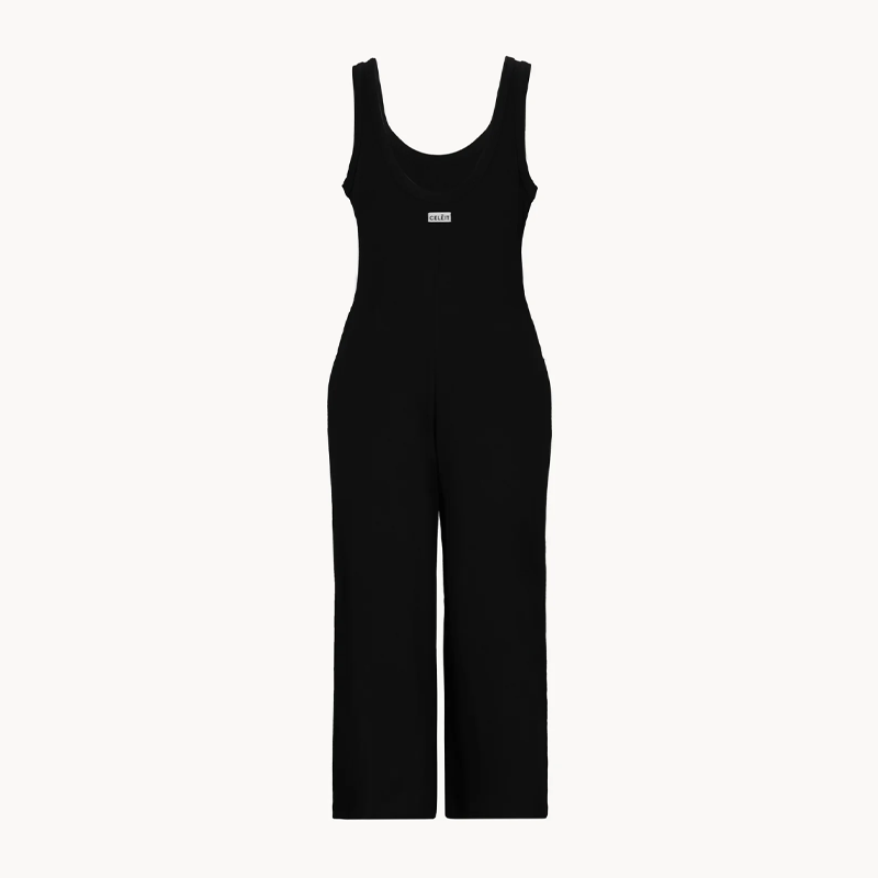 CELEIT RIB JUMPSUIT BLACK