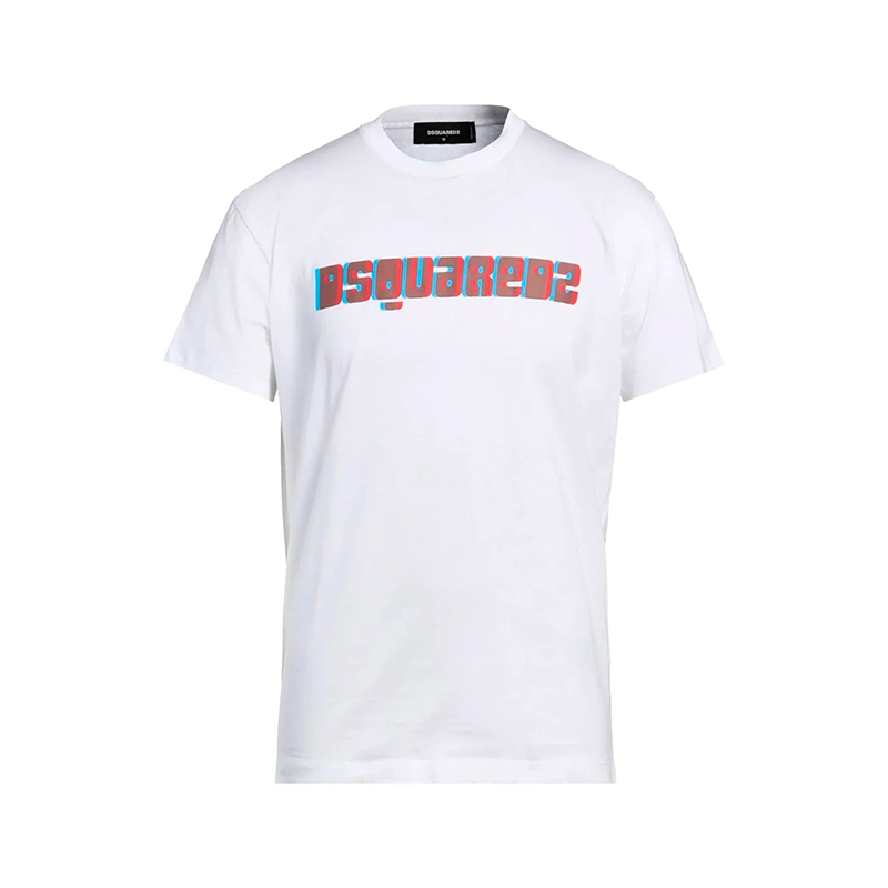 CAMISETA DSQUARED2 BLANCA LOGO ROJO