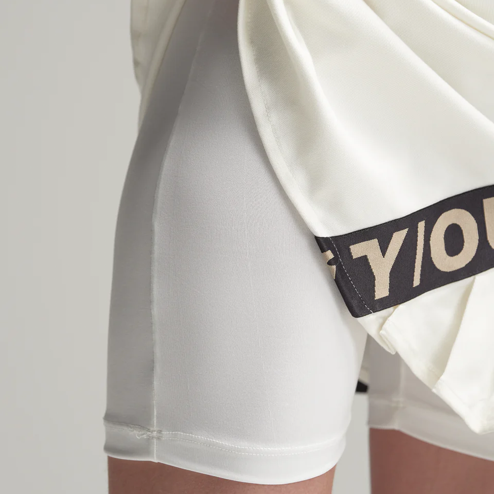 FALDA Y-OUT BLANCA PLATED SKIRT