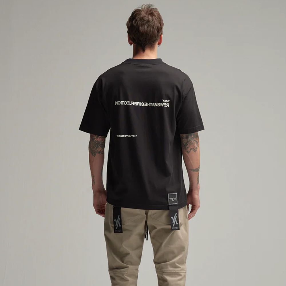 CAMISETA Y-OUT REFLECTION NEGRA