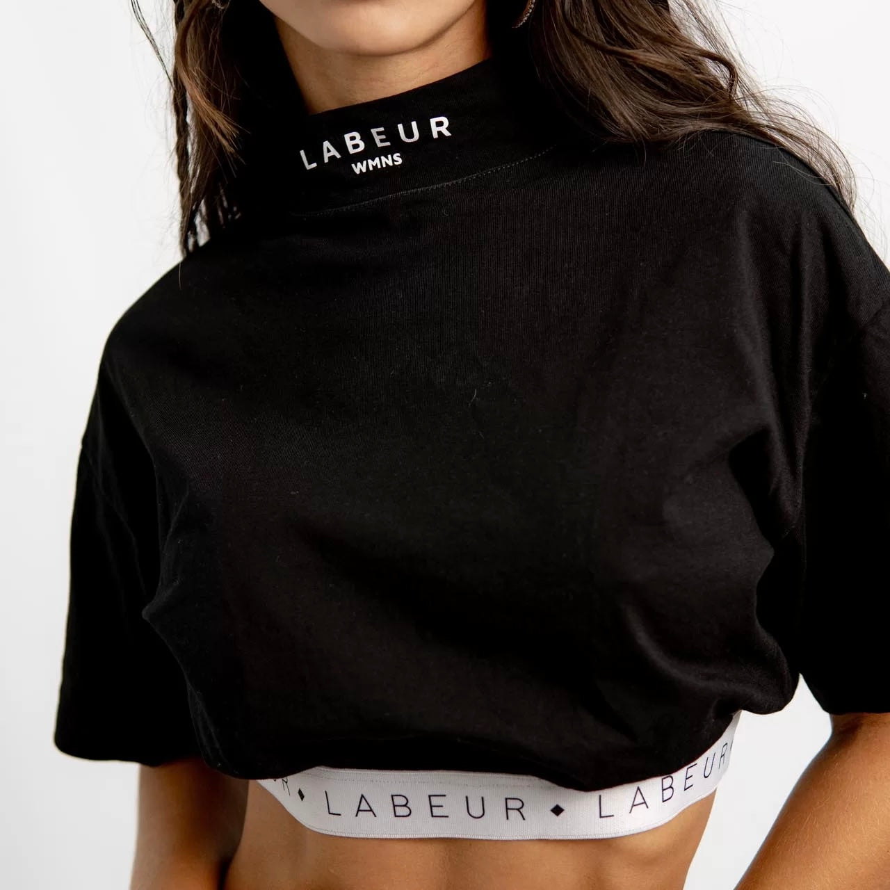 CROP TOP LABEUR OVERSIZE WMNS 14 NEGRO