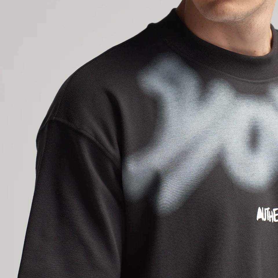 CAMISETA Y-OUT NEGRA BLEACHED