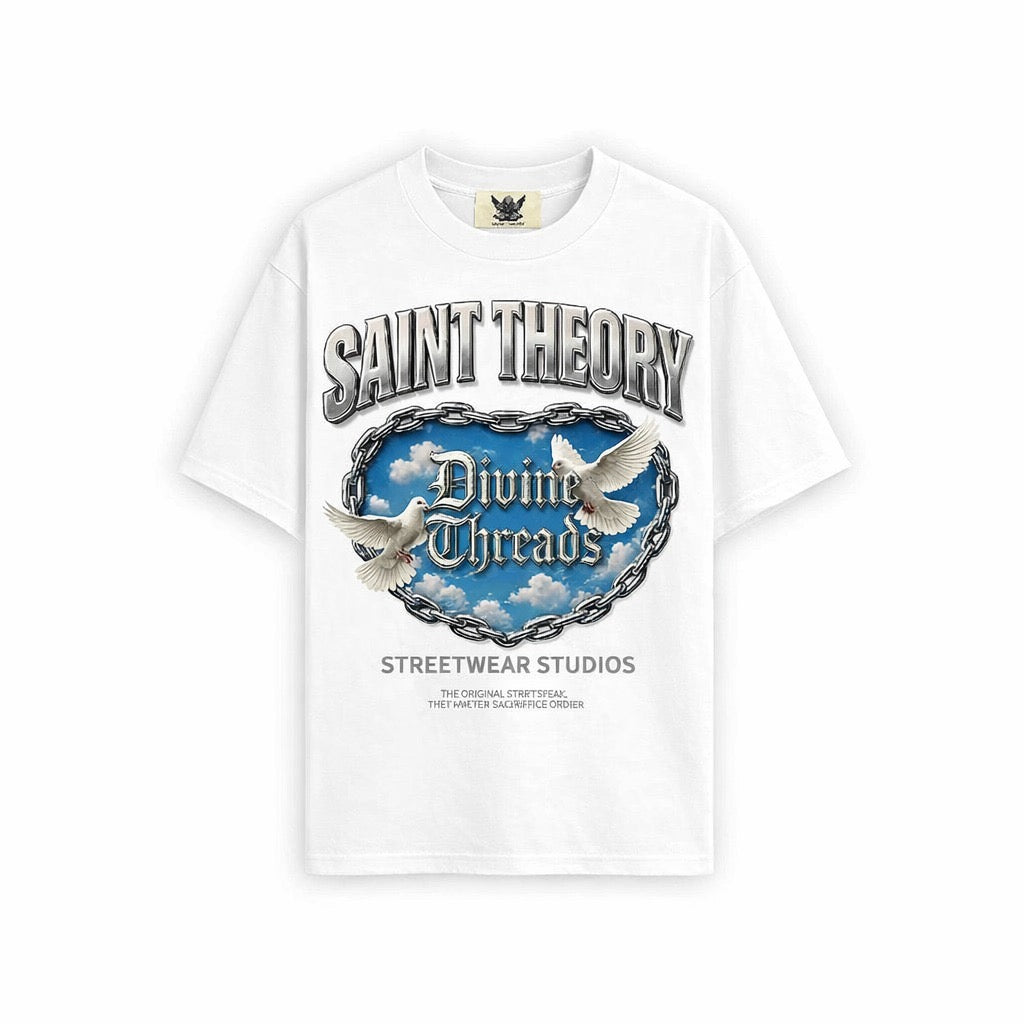 CAMISETA SAINT THEORY THE FISRT LIGHT PIGEON KLOUD BLANCA