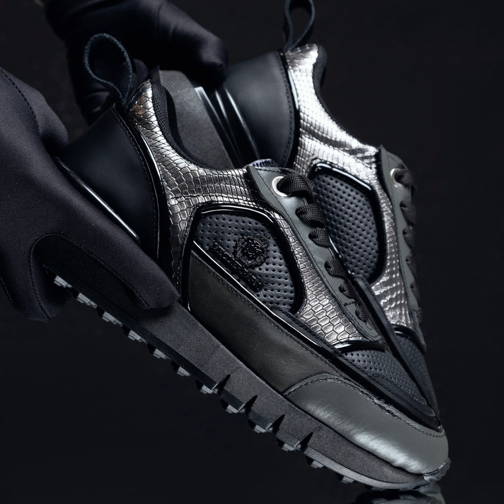 ZAPATOS MECLIER TITANIUM BLACK-SILVER