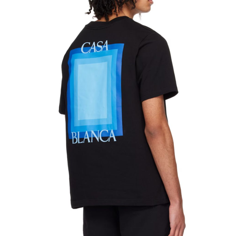 CAMISETA CASA BLANCA CUADRO AZUL