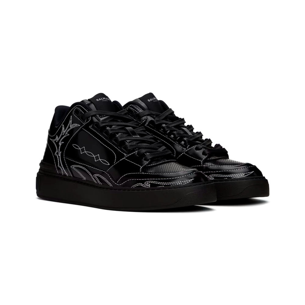 ZAPATOS BALMAIN NEGROS COURT MID TOP