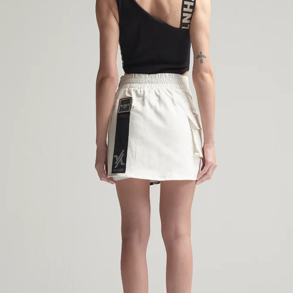 FALDA Y-OUT BLANCA PLATED SKIRT