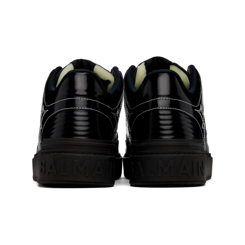 ZAPATOS BALMAIN NEGROS COURT MID TOP