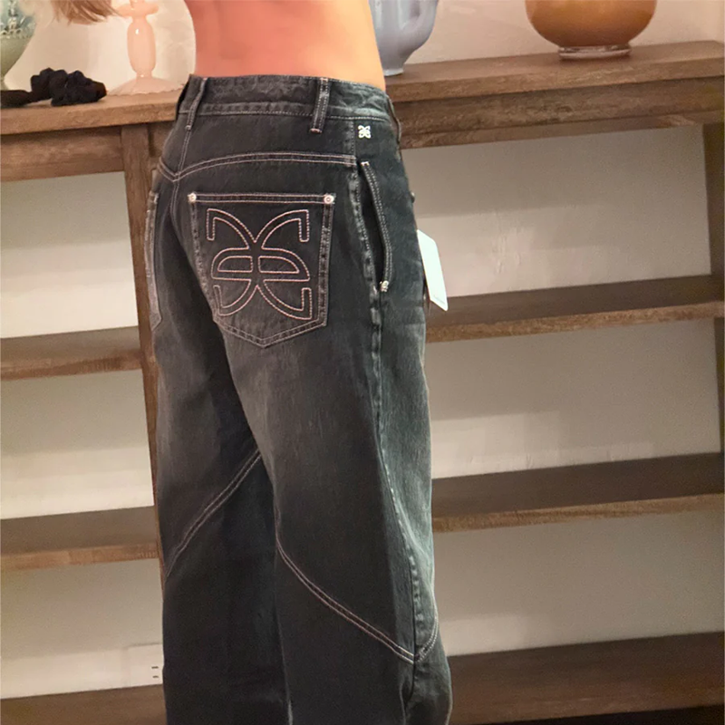 CELEIT LOGO POCKET DENIM BLACK