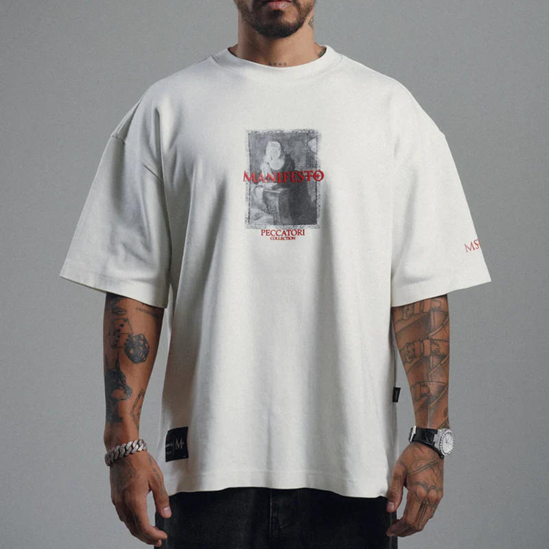 CAMISETA MANIFESTO MONJA ARRODILLADA VAINILLA