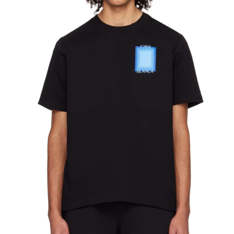 CAMISETA CASA BLANCA CUADRO AZUL