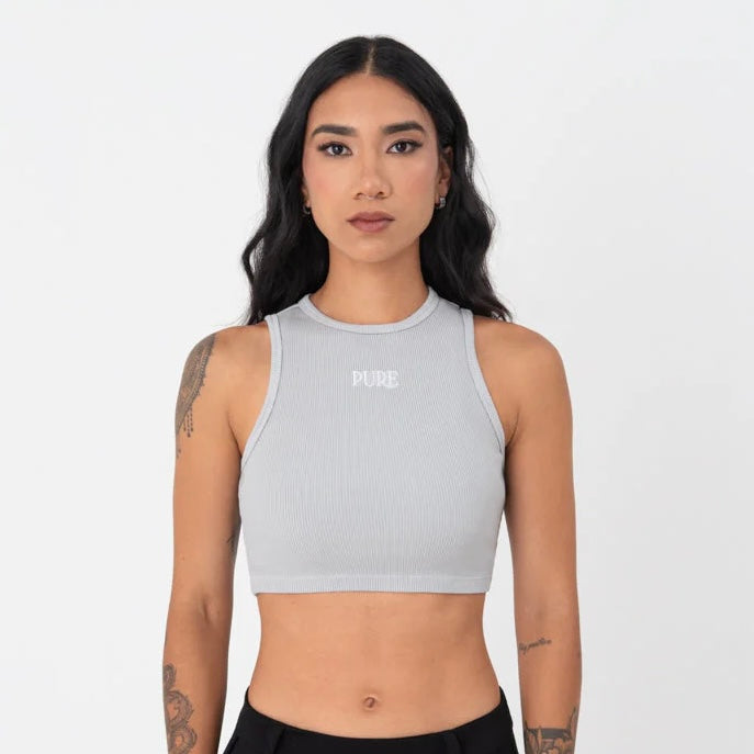 CROP TOP PURE GRIS