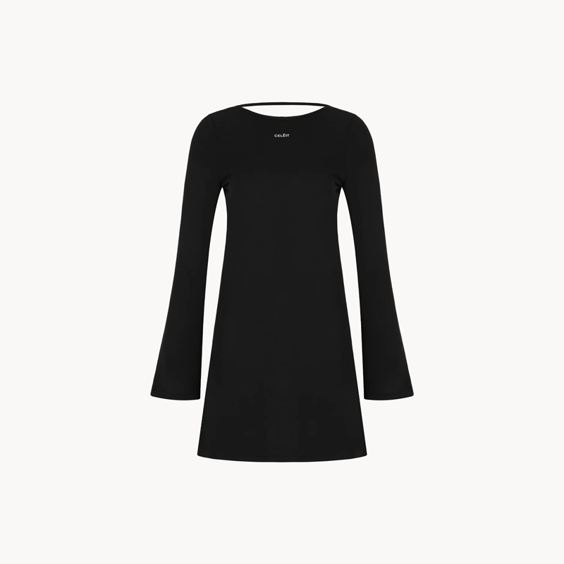 CELEIT LABEL DRESS BLACK