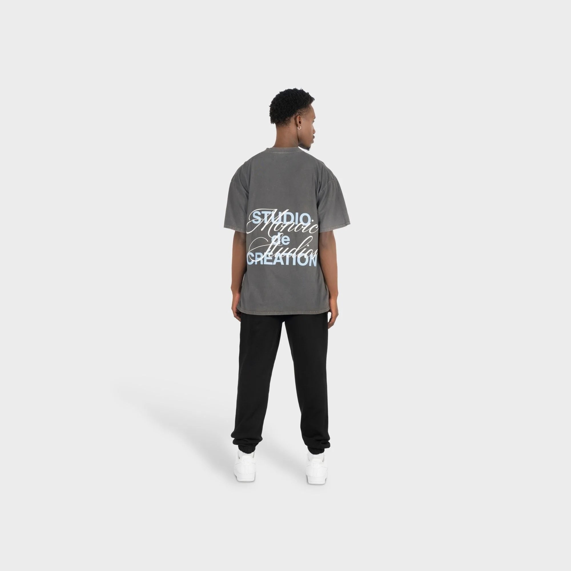 CAMISETA MONOIC STUDIO DE CRÉATION GRIS LAVADO Y AZUL